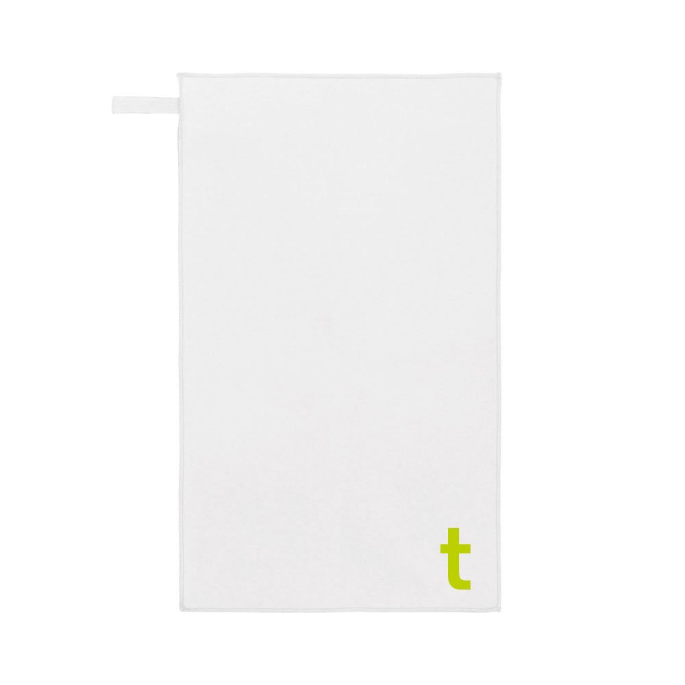 Handtuch Weiß mit t-Logo, Vorderansicht