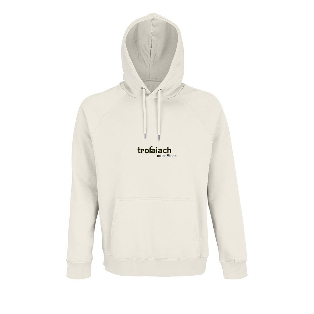 Hoodie Stellar Weiß mit trofaiach-Schriftzug, Vorderansicht