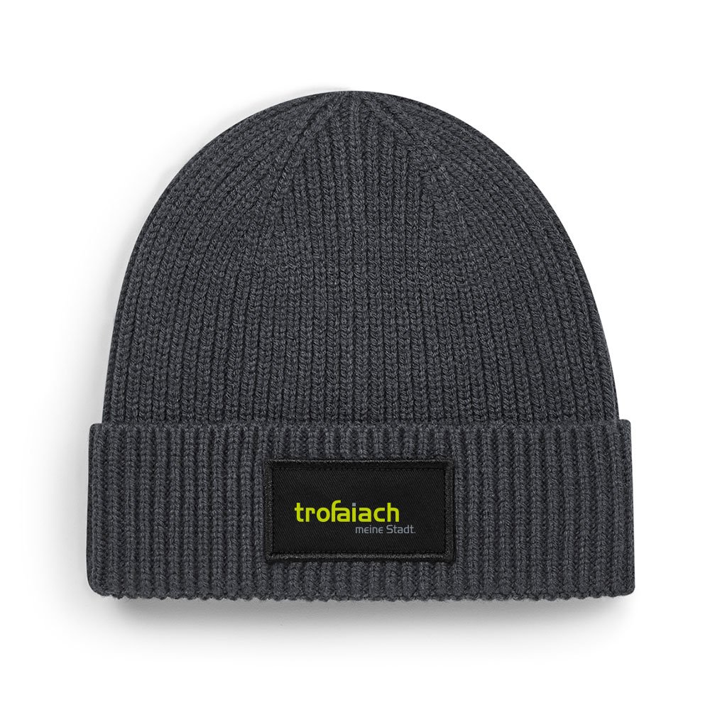 Haube mit Patch Schwarz, trofaiach-Patch, Vorderansicht